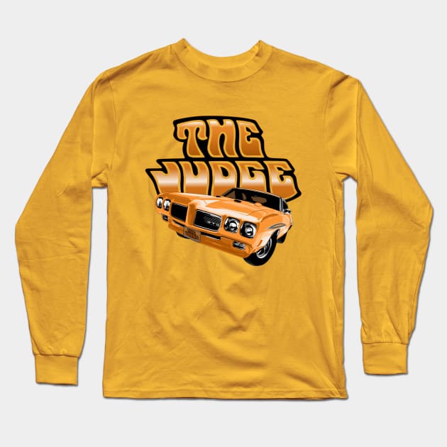 Orange 70 GTO Judge Long Sleeve T-Shirt by ZoeysGarage